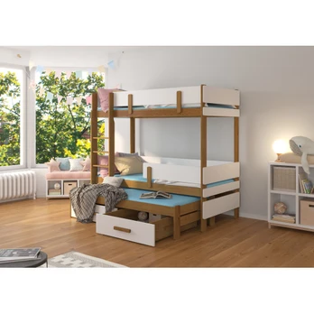 Trijų aukštų dviaukštė lova ETAPO 200x90