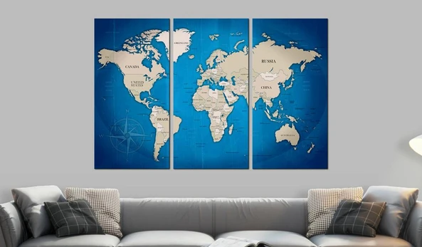 Artgeist Kamštinis paveikslas - Ink Journey [Cork Map]