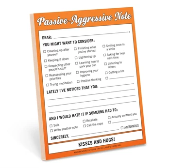 Knock Knock Passive Aggressive Nifty Note