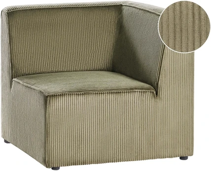 Sofa Beliani Kampinis modulis LEMVIG Dešininis Žalias velveto