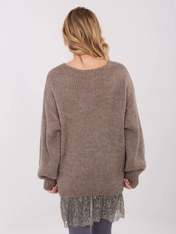 Sweter-IN-SW-33681.05P-ciemny bezowy