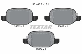 Stabdžių trinkelių rinkinys, diskinis stabdys TEXTAR 2565201 kaina