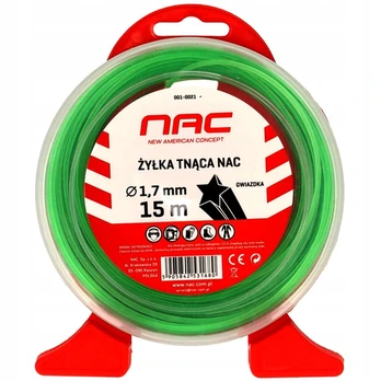 NAC žvaigždinio profilio trimerio valo ritė, 1,7 mm × 15 m