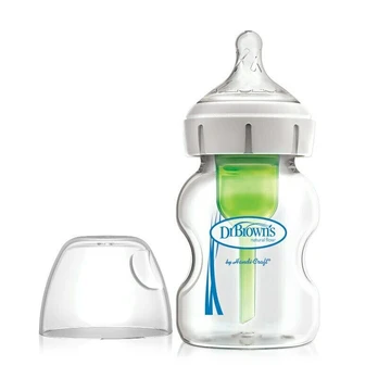 DR. BROWN'S OPTIONS+ 150 ml stiklinis plataus kaklelio buteliukas