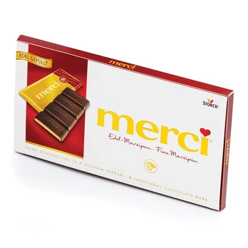 Šokoladas MERCI EDEL MARZIPAN, 112 g