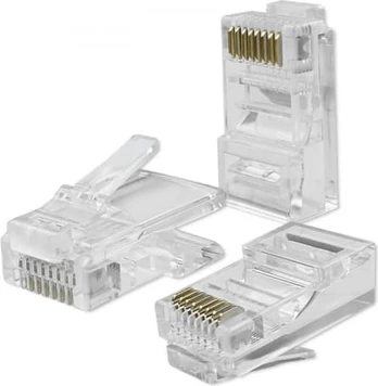RJ45 through connector plug,CAT5e,UTP,100pcs