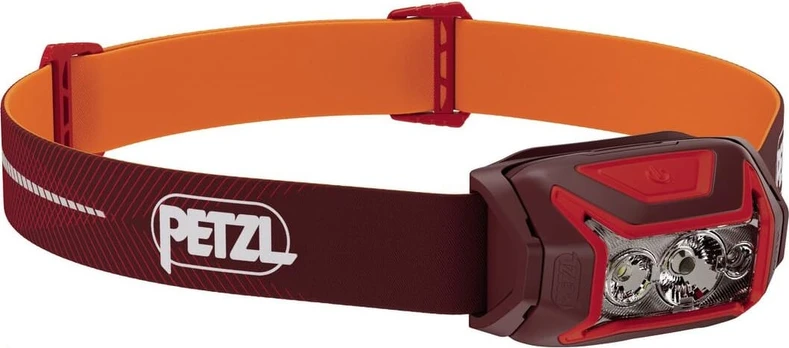 Petzl ACTIK® CORE Raudona otsalamppu