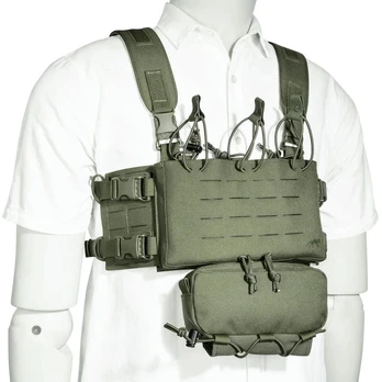 Krūtinės platforma Tasmanian Tiger Small Combi Rig, Olive Žalias