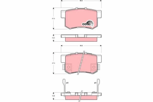 TRW GDB3269 Brake pad set