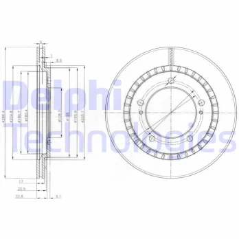 DELPHI BG3820 Brake Disc
