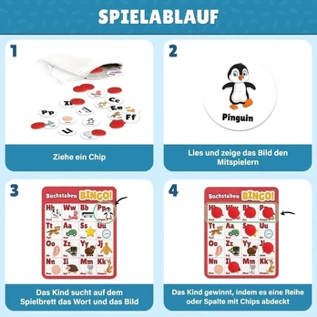 Abc Bingo: žaidimas vaikams nuo 4 metų, raidžių mokymasis