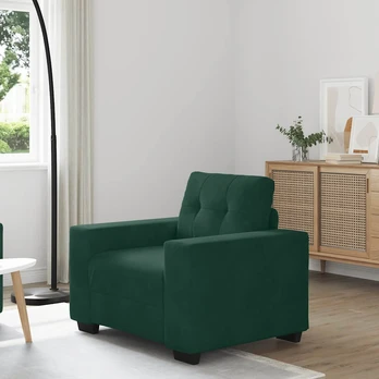 Sofa Sofos krėslas, tamsiai žalias, 100x78x80 cm, aksomas