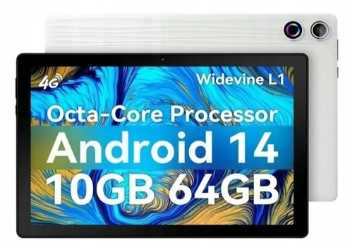 Planšetė Dynamic Halo A10 10.1 Android 14 3gb + 7gb/64gb Wifi/bluetooth Baltas