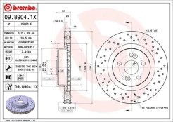 Stabdžių diskas BREMBO 09.8904.1X kaina