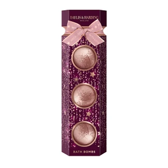 Baylis & Harding Gift set of sparkling bath balls Wild Cherry & Vanilla 3 pcs