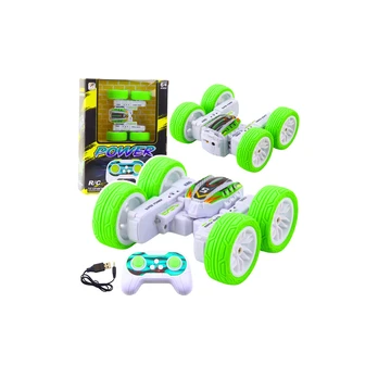 Lean Toys Remote Controlled Acrobatic Off-Road Car 360° Žalias 1:32