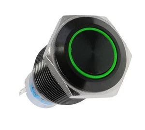 LED apšvietimo jungiklis Lamptron, juoda/žalia