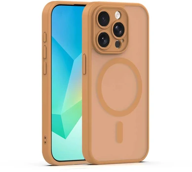 Dėklas Telforceone Mag Matt case for iPhone 15 Pro 6,1' ruda camera protection