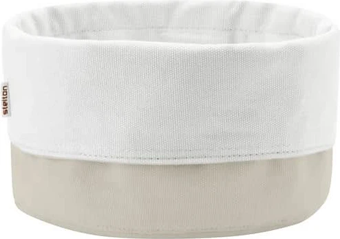 Stelton - Classic Bread Bag – Cotton - Sand/White – Ø 23 × H 21 cm