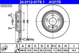 ATE 24.0112-0178.1 Brake Disc kaina