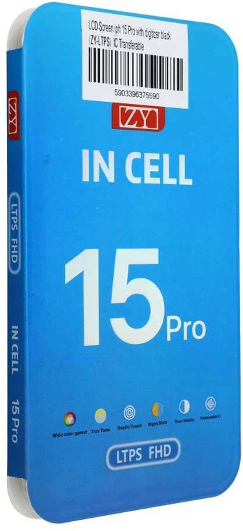 „iPhone 15 Pro“ ekranas su juodu jutikliniu ekranu (ZY-LTPS) IC perkeliamas