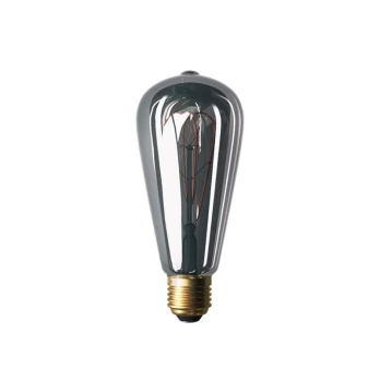 5W E27 LED lemputė Vintage Curved GREY ST64