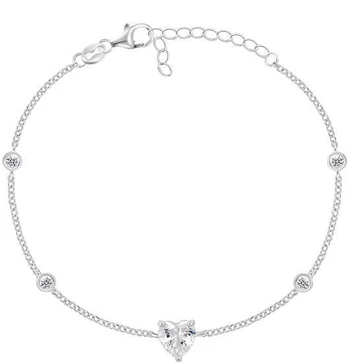Brilio Silver Charming sidabrinis bracelet with zircons BRC93W