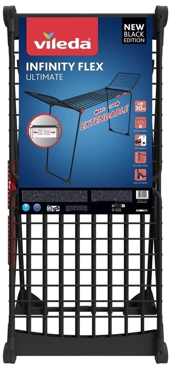 Vileda Infinity Flex Ultimate telescopic laundry dryer juodas