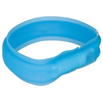 Trixie Flash USB Blue šviečiantis antkaklis šunims, mėlynas; M-L, L-XL