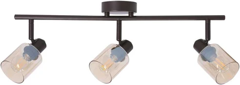 Lubinis šviestuvas Agra ceiling Lempa ruda 3x40W E14 amber shade