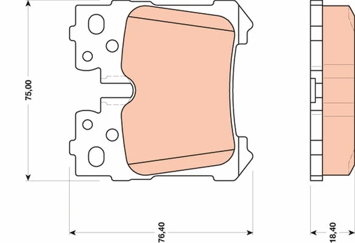 TRW GDB3475 Brake pad set