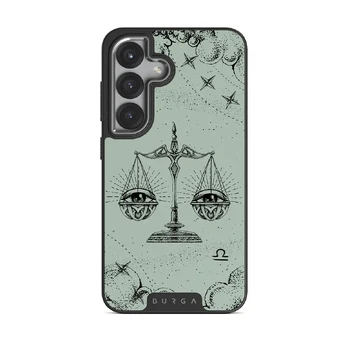 Libra - Samsung Galaxy S25 Case, Elite Dark (Magnetic) / Silver / Turquoise