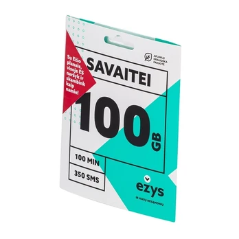 EŽIO pakuotė 100 GB, 50 MIN, 350 SMS