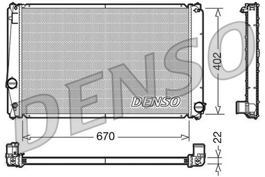 Radiatorius, variklio aušinimas DENSO DRM50053