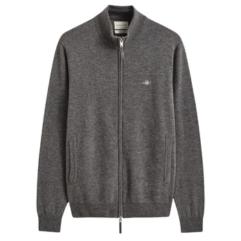 Kardiganas vyrams, Pilka, Superfine lambswool cardigan