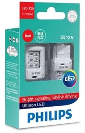 Philips Led w21 red ulr 12v x2