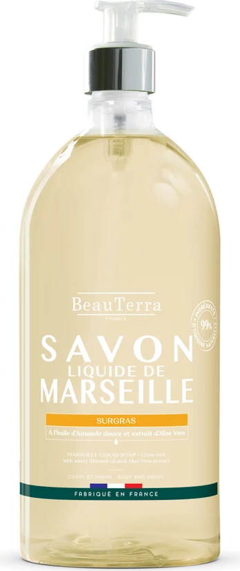 Beauterra - Marseille Liquid Soap - Surgras Amande Douce - 1L