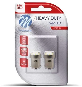 M-TECH LED lemputės BA15S, R5W LB988W 24V