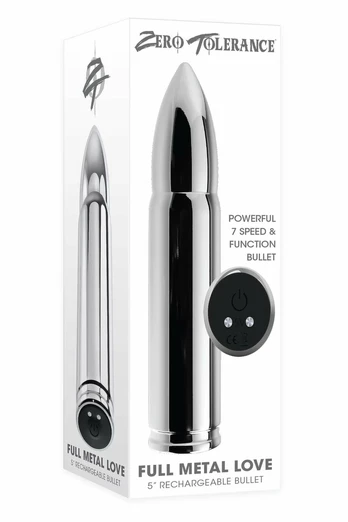 ZERO TOLERANCE Full Metal Love 7-Speed Intimate Alloy Device 15cm Silver