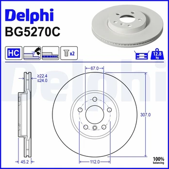 Stabdžių diskas DELPHI BG5270C