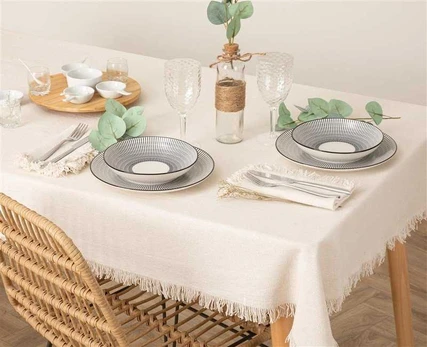 STALTIESĖ MEDVILNĖS MAHA 150X250 BALTA