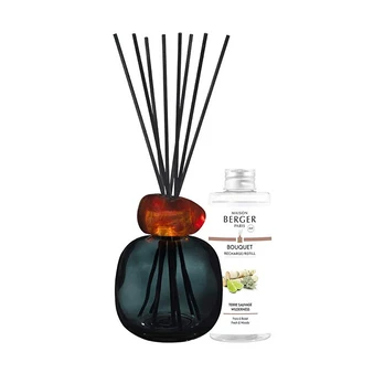Maison Berger Paris Gift set aroma diffuser Mineral Black + Wilderness refill 180 ml 180ml Unisex