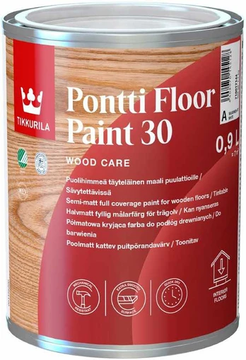 Grindų dažai Tikkurila PONTTI, balti, 0.9 l