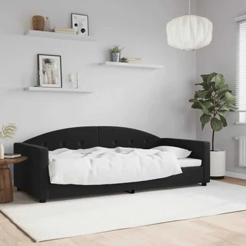 Lova Sofa, juodos spalvos, 90x200cm, aksomas