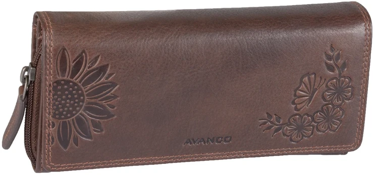 Piniginė moterims AVANCO 317-48-09 RFID - Tamsiai ruda