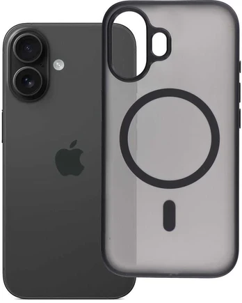 Dėklas Oem Case for iPhone 16 Flexline Mag Cover compatible with MagSafe juodas