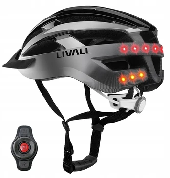 Livall MTB Bluetooth 54-58cm LED/SOS/Intercom pilka