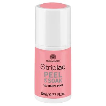 Alessandro STRIPLAC PEEL OR SOAK nagų lakas HAPPY PINK 8 ml