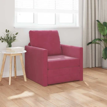 Sofa lova 60cm Vyno raudona Aksomas