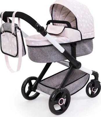 Bayer - Dolls Pram Xeo - Pink/Grey (17031AA)